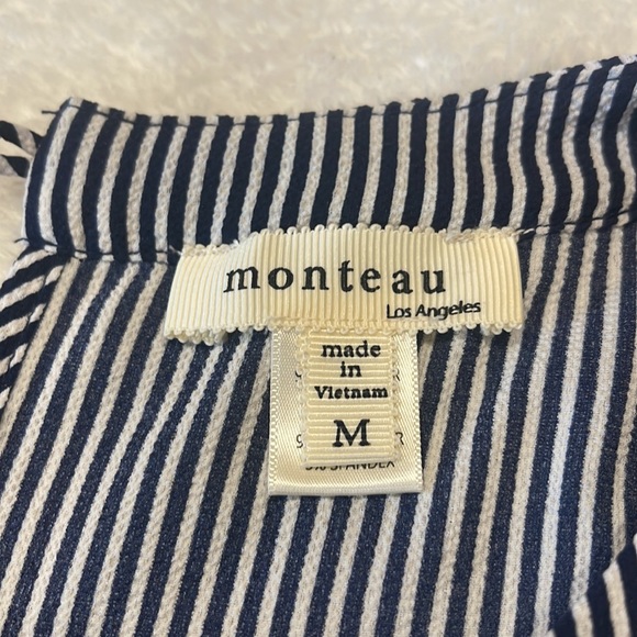 Monteau Top Navy And White Stripe - Picture 4 of 5